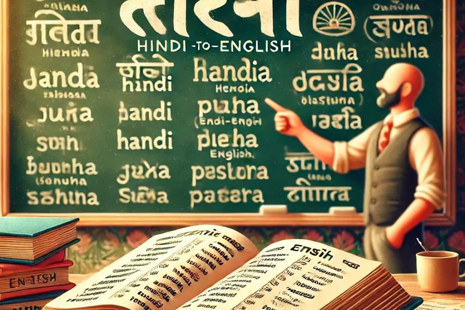 dictionary words hindi to english